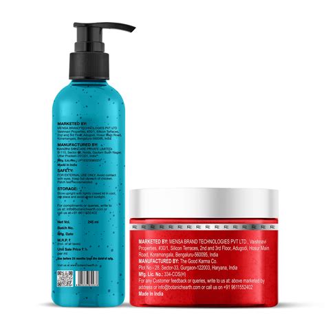 Jojoba Hyaluronic Bobywash & Hibiscus Scrub Combo (Set of 2) – Botanic ...
