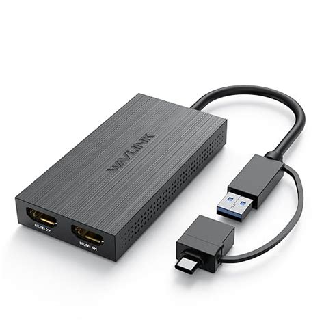 WAVLINK USB 3.0 or USB C to HDMI Adapter for Dual Monitors, Universal ...