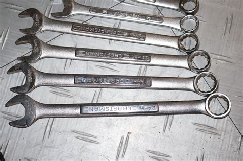 18 piece CRAFTSMAN metric open end / boxed end wrench set 7mm-24mm ...