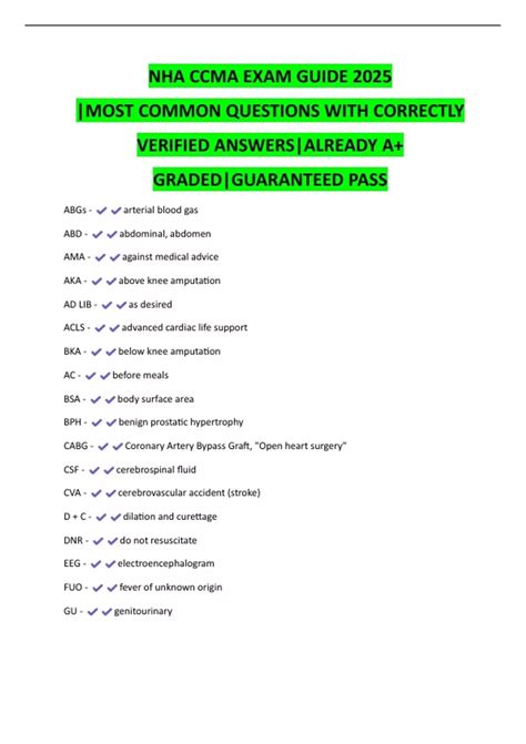 NHA CCMA Full Exam Practice Pack | 2025 Latest Questions with Verified ...