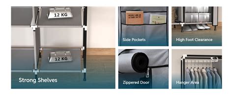 HAUSWAY Foldable Wardrobe for Clothes, Multipurpose Collapsible Fabric ...