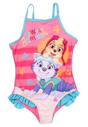 Buy Paw Patrol Swimsuit with Ruffles for Girls - Skye & Everest Pawfect ...