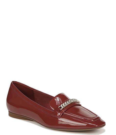 Naturalizer 27 EDIT Clive Patent Leather Chain Detail Slip-On Loafers ...