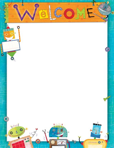 Creative Teaching Press Riveting Robots Welcome Poster Chart (1001 ...