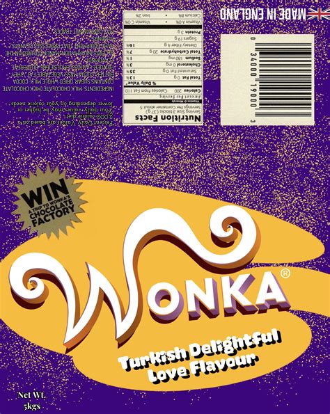 Wonka Bar Wrapper Printables