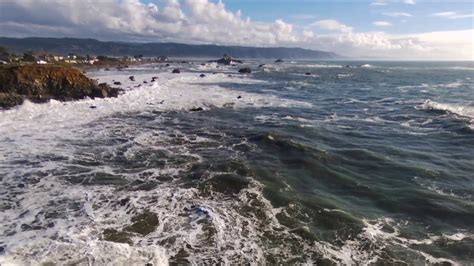 Crescent City Calif. high tide , big waves , and sunshine! - YouTube