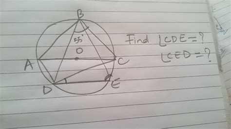 In the given fig.DE is the chord parallel to the diameter AC of the ...
