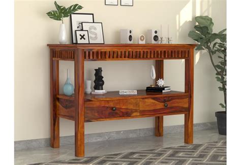 Buy Epic Console Table (Honey Finish) Online Furniture India : Urbanwood