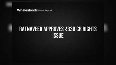 Ratnaveer Precision Engineering: ₹330 Cr Rights Issue approved! Paisa ...