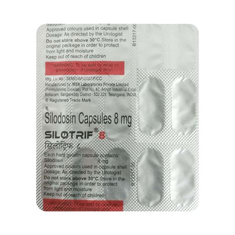 Silotrif 8 MG Capsule (15): Uses, Side Effects, Price & Dosage | PharmEasy