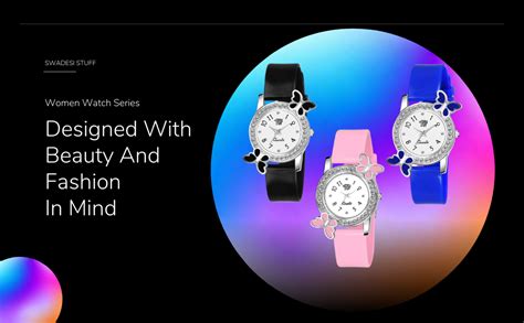 SWADESI STUFF Analog White Color Diamond Studded Dial Watch For Girls ...