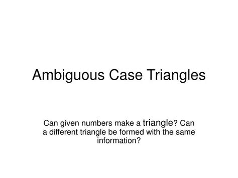 Image result for Ambiguous Case Triangle