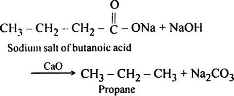 sodium salt of which acid will be needed for the preparation of propane ...