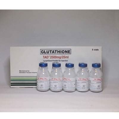 Tad Glutathione Whitening 5 vials 2500mg Skin Whitening Injection ...