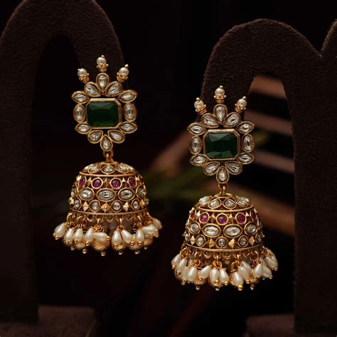Earrings for Girls and Women | Shop Antique Jhumka Earrings Online