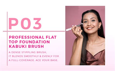 PRAUSH P03 - Professional Flat Top Foundation Kabuki Brush : Amazon.in ...