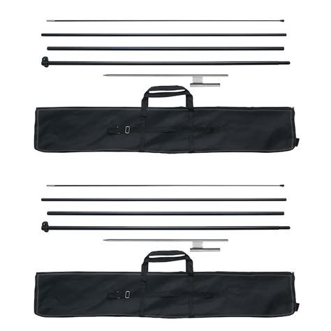 VEVOR Feather Flag Pole Kit 2 Packs Swooper Flag Pole 16.3 ft Sign Flag ...