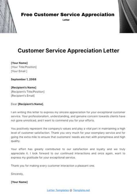 Appreciation Letter For Excellent Customer Service - Infoupdate.org