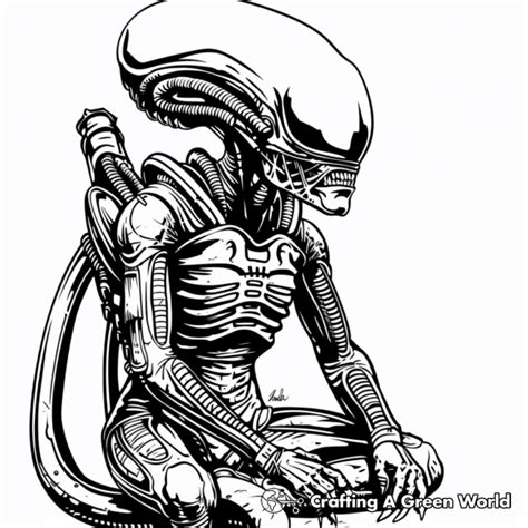 Alien Xenomorph Coloring Pages 的图像结果