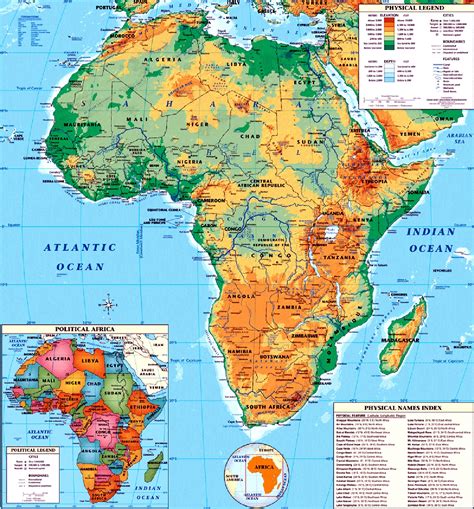 Maps of African Continent, Countries, Capitals and Flags – Travel Around The World – Vacation ...