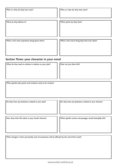 Character Creation Template Download Fillable PDF | Templateroller