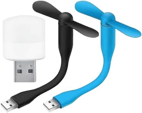 GUFFI Mini Portable Multicolour USB Fan with 2 Soft Plastic Blades ...