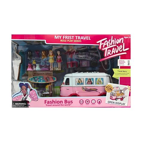 Pampam Fashion Travel Bus Playset, Dream Camper Van with Accessories ...