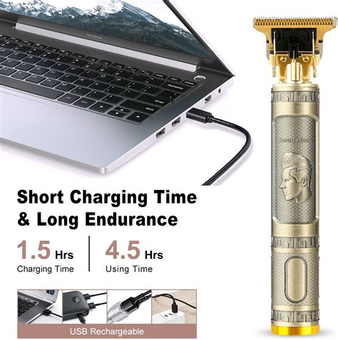 Buy Cordless Hair & Beard Trimmer with 4 Guide Combs,Rechargeable T ...