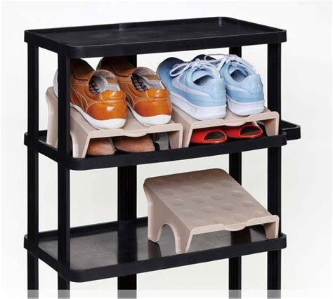 Royalkart (Pack of 8) Multicolour Plastic Double Layer Shoe Storage ...