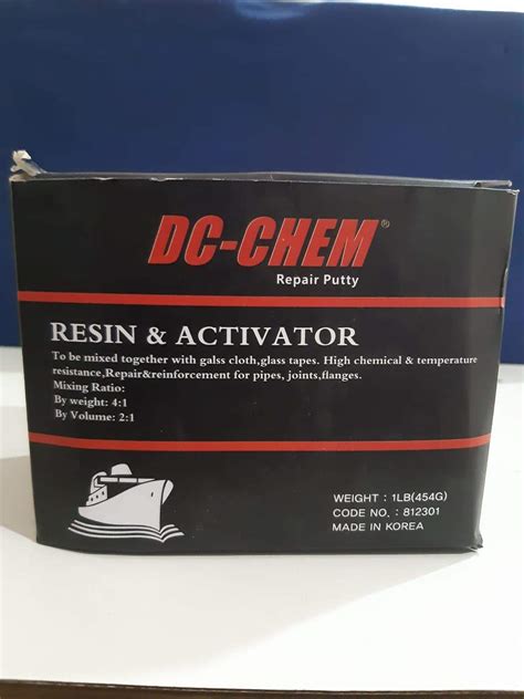 DC-CHEM Resin & Activator(454 Grams) mixed together with glass cloth ...