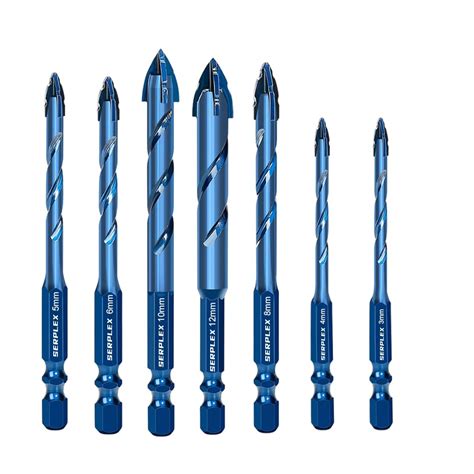 Serplex® 7Pcs Masonry Drill Bit Set with Industrial Strength Tungsten ...