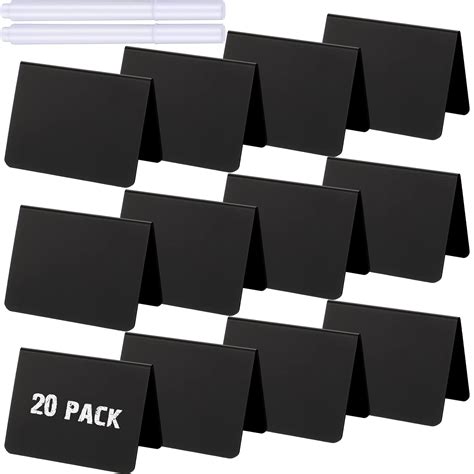 Buy 20 Pieces Mini Chalkboard Signs A-Shaped Chalkboard Tables Buffet ...