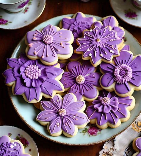 Purple Decorated Cookies