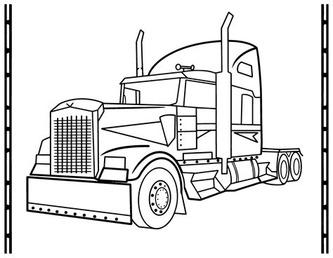 Tractor Trailer Truck Coloring Pages Coloring Pages