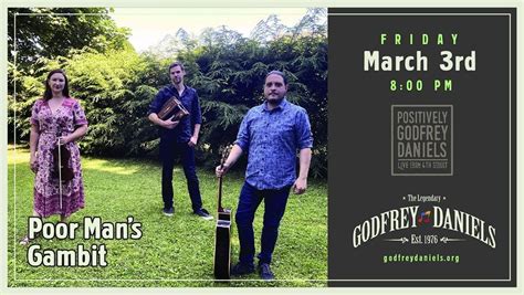 Poor Mans Gambit, Godfrey Daniels, Bethlehem, 3 March 2023 | AllEvents.in