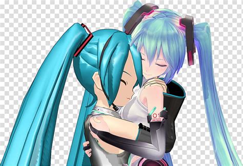 MMD, Miku Huggling Tda Miku transparent background PNG clipart | HiClipart