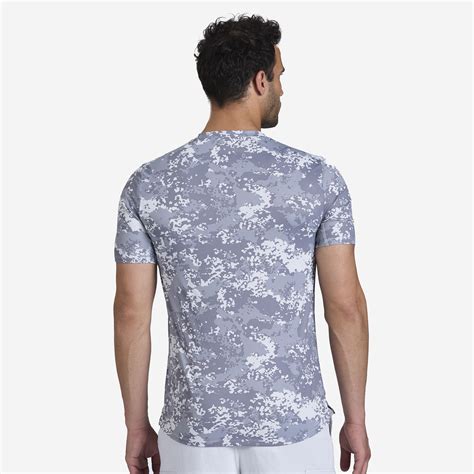 Men's Fitness Short-Sleeved Crew Neck Breathable T-Shirt 120 - Grey