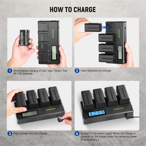 Neewer 4 Packs Np F750 Replacement Batteries 7 4v 5600mah | Desertcart ...