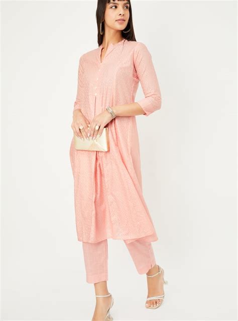 Buy Women Embroidered A-line Kurta Set Online at just Rs. 1299.0 ...