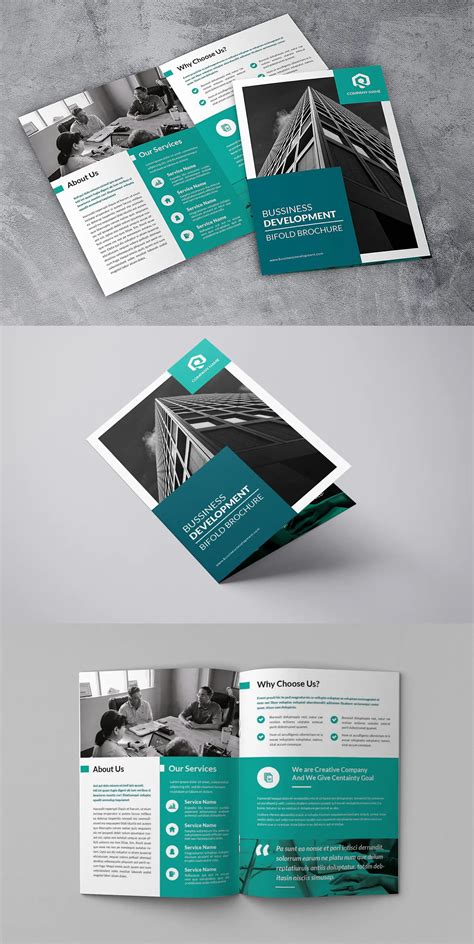 Bussiness Corporate Bifold Brochure Template InDesign INDD | Brochure ...