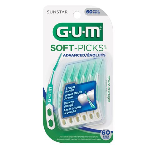 GUM® SOFT-PICKS® ADVANCED - Curved to easily slide between teeth