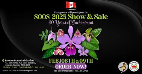 Ecuagenera will participate in SOOS 2025 Show and Sale - 60th Years of ...