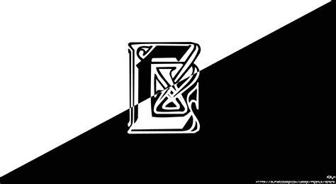 Download Black And White L Lawliet Logo Wallpaper | Wallpapers.com