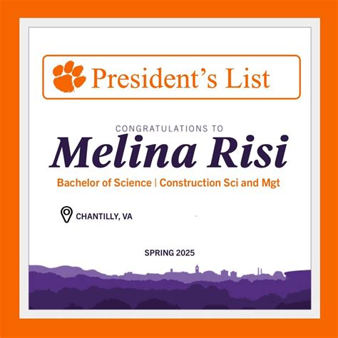 I'm excited to share that I've received a 4.0 GPA at Clemson University ...