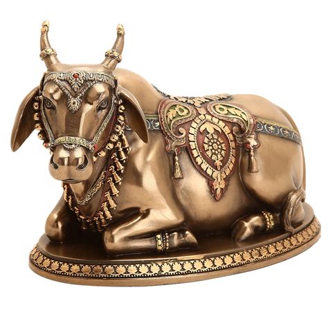 Buy SHIVIKA Bonded Bronze Idol of Nandi (Wagon/Vahana of Shivji Mahadev ...