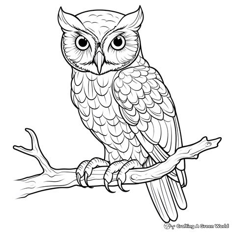 Realistic Owl Coloring Pages - Free & Printable!