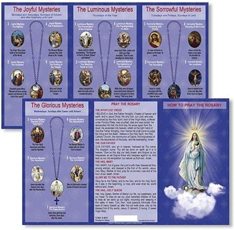 Autom Pray the Rosary Guide - Tri Fold Instructions Pocket India | Ubuy