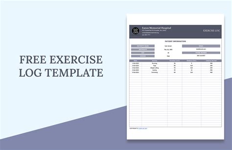 Exercise Log Excel Template 的图像结果