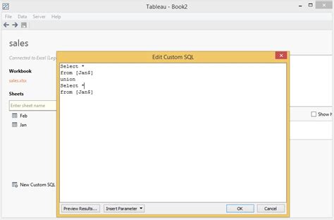 Join Multiple Excel Sheets into One Using Tableau 的图像结果