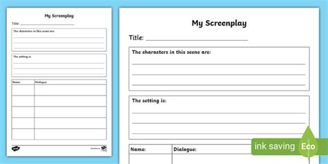 Image result for Screenwriting Template